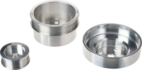 Vista 3 de BBK 1553 Kit de polea de tracción inferior para Ford Mustang 5.0L - Kit de aluminio mecanizado CNC ligero de 3 piezas