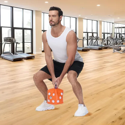 Vista 3 de Pesa rusa de agua suave de 7/10/15 libras, pesas llenas de agua para ejercicio de fitness, juego de mancuernas de agua portátiles, pesas rusas