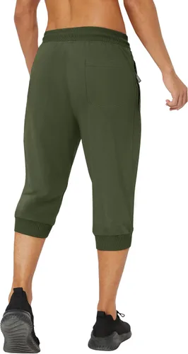 Vista 2 de MAGNIVIT Pantalones capri 34 para hombre, pantalones capri para entrenamiento, gimnasio, debajo de la rodilla, pantalones cortos con cremallera