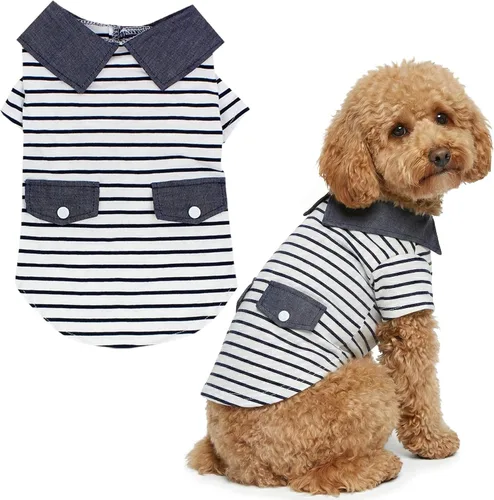 Vista 57 de Parisian Pet Camisa para perro de Amazonia - Ropa de algodón para perros pequeños - Elegante traje tropical para perros - Ropa ligera y suave