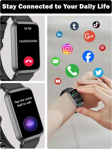 Vista 4 de KPEP AMOLED Fitness Watches for Women Men with Stress Blood Oxygen Heart Rate Monitor Sleep Tracking 110+ Sport Modes Fitness Tracker Watch Calorie