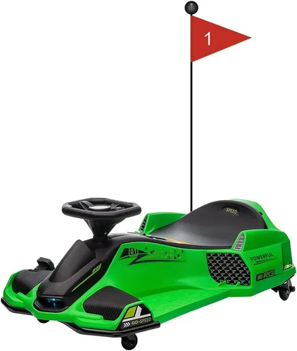 Vista 8 de Coche de deriva para niños de 12 V, motor eléctrico 7ah de 45 W, velocidad Negro