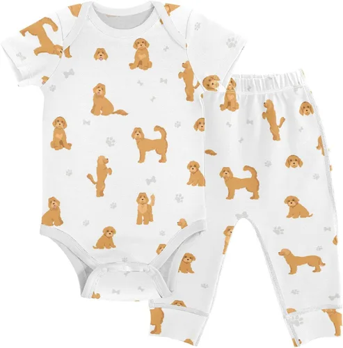 Vista 22 de vvfelixl Conjunto de mamelucos de bebé, pantalones y gnomo, hongo, manga corta, ropa de bebé para niños y niñas, 3M Multi1