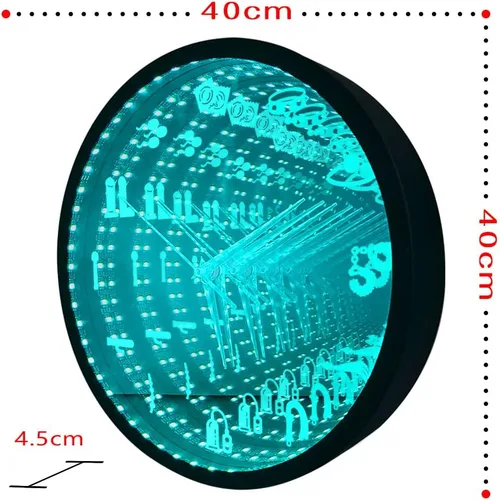 Vista 2 de The Geeky Days Accesorios para tienda de sexo, espejo infinito interestelar, reloj de pared luminoso, erótico, íntimo, juego de rol, herramientas