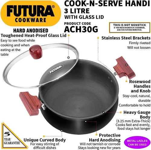Vista 2 de FUTURA ACH30G Handi, 3 litros, negro