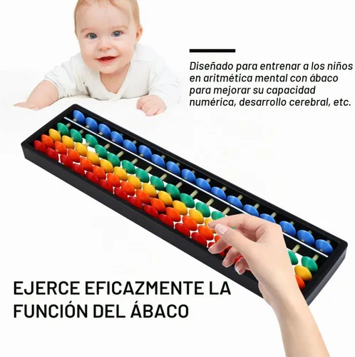 Vista 6 de Alipis Abaco aritmético Juguete de conteo de matemáticas de 17 dígitos con cuentas coloridas, herramienta de ayuda de aprendizaje de matemáticas