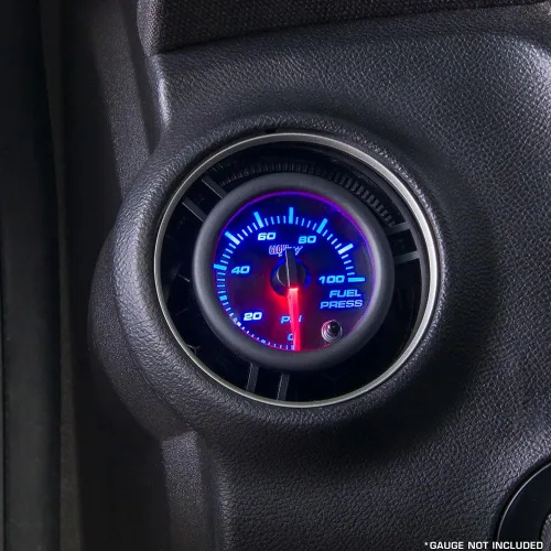 Vista 2 de GlowShift Cápsula de ventilación negra de calibre único compatible con Chevrolet Chevy Camaro SS LT LS 5ª generación 2010-2015 – Plástico ABS