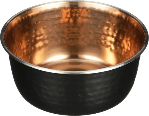Vista 8 de Neater Pet Brands Cuencos decorativos martillados de diseño, platos de lujo prémium para perros y gatos (tamaño pequeño, negro cobre)