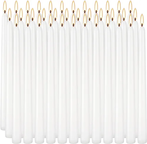 Vista 18 de Juego de 20 velas de pilar negras de 2 pulgadas de ancho x 4 pulgadas de alto, decoración elegante para el hogar, eventos y celebraciones, acabado