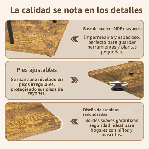 Vista 6 de LASZOLA Soporte Negro de Madera de 5 Niveles para Plantas de Interior para Macetas Más Grandes de Servicio Pesado, Estantes Verticales Resistentes