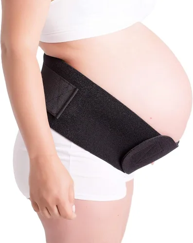 Vista 4 de CABEA Babybellyband - Cinturón de maternidad 2 en 1 original para embarazo, ajustable para embarazo y posparto que proporciona alivio y apoya