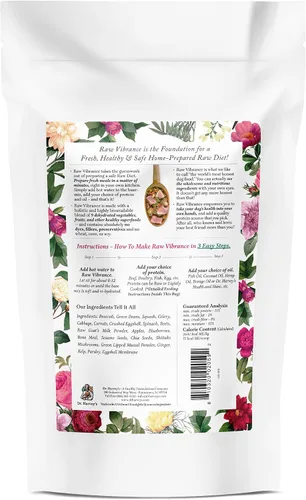 Vista 8 de Dr. Harvey's Raw Vibrance Sin Granos Base Deshidratada para Dieta de Comida Cruda para Perros (Tamaño de Prueba 5.5 Oz)
