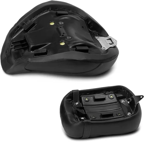 Vista 5 de Asiento de pasajero de motocicleta negro sin patrón compatible con Shadow ACE VT750 VTC750C VTC750CD 1998-2003