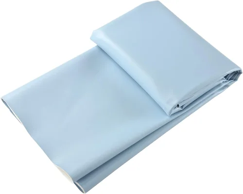 Vista 9 de Picheng Hojas de cuero sintético de vinilo: tela de piel sintética lisa negra impermeable de 54 x 36 pulgadas, tapicería de vinilo suave sintético