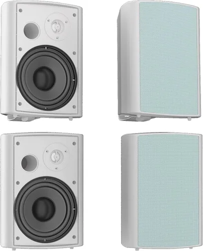 Vista 8 de Herdio Altavoces para exteriores de 6.5 pulgadas con cable, impermeables, pasivos, altavoces de montaje en pared con 800 vatios de graves potentes