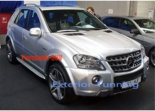 Vista 7 de Estribos Pedales laterales Barra protectora Nerf para Mercedes Bens ML W164 2006-2011