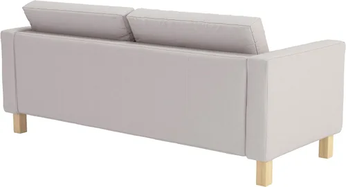 Vista 2 de Karlstad - Funda de sofá de 80.7 in, compatible con IKEA 3 asientos Lino de poliéster Fabirc de tres asientos, no solo funda de sofá biplaza. Beige
