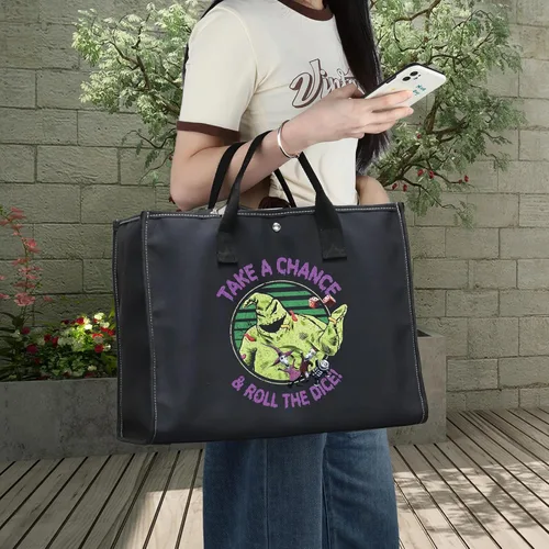 Vista 12 de BWKTOP Funny Ghost Tote Bag - Ghost Fans Gift: Take A Chance And Roll The Dice