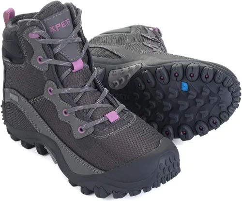 Vista 6 de Skenary Dimo Botas de senderismo para mujer, zapatos de caminar impermeables mediados