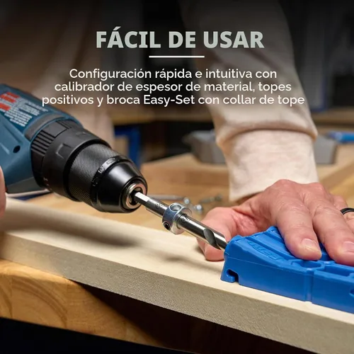 Vista 7 de KREG Plantilla Duradera para Agujeros de Bolsillo 320 con Abrazadera de Cara Clásica de 2 Pulgadas - Incluye Abrazaderas de Madera para Carpintería