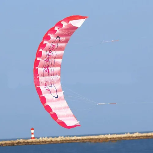 Vista 6 de GZYF - Cometa de tracción de doble línea, entrenamiento de surf, cometa y paracaídas Rojo