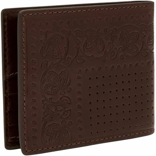 Vista 10 de Fossil Derrick - Cartera plegable de piel con bloqueo RFID y ventana de identificación abatible para hombre