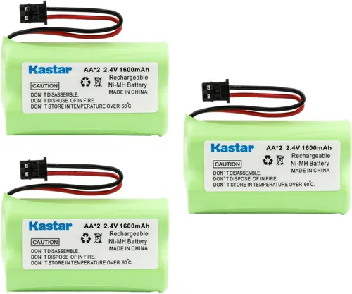 Vista 5 de Kastar Paquete de 1 batería recargable AAX2 2.4V 1600mAh MSM Plug Ni-MH para Uniden BT1007 BT-904 BBTY0700001 CEZAi2998 DCX150 DECT1500 D1484