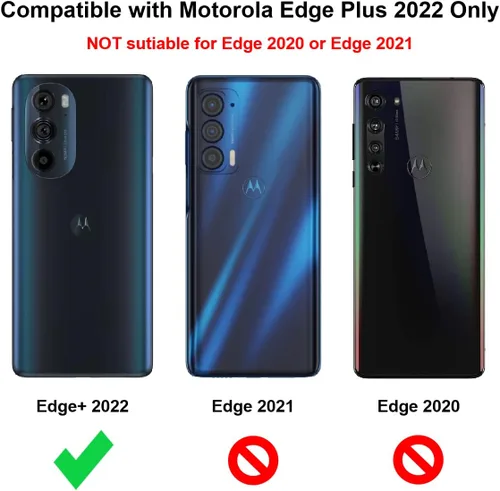 Vista 2 de Cresee Funda para Motorola Edge Plus 2022/Edge Plus 5G UW 2022, funda transparente con parachoques de esquina reforzado, ajuste delgado, funda