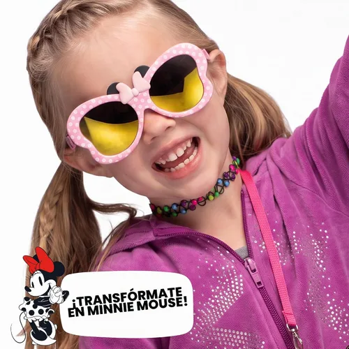 Vista 5 de Sun-Staches Gafas de sol de Mickey y Minnie Mouse, accesorio de disfraz de Disney, niños Mariposa Minnie Rosa