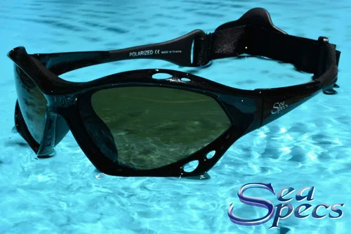 Vista 3 de SeaSpecs Gafas de sol polarizadas flotantes clásicas con correa para deportes extremos, protección 100% UVA y UVB