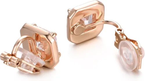 Vista 5 de Yoursfs - Pendientes vintage con clip para mujer, chapados en oro de 18 quilates, cristales austriacos