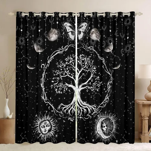 Vista 10 de Cortinas Opacas con Estampado de Piel de Vaca 30%-50% Cortinas Oscurecedoras de Piel de Animal de Granja Occidental para Dormitorio Sala de Estar