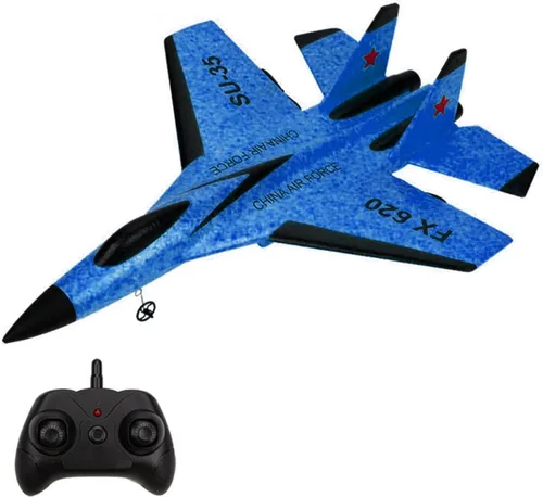 Vista 13 de GoolRC Avión FX620 RC, avión de control remoto de 2.4 GHz, avión RC de 2 canales, modelo de avión EPP planeador RC SU-35 con giroscopio de 3 ejes