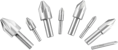 Vista 10 de Accusize Industrial Tools Avellanador de la máquina de 60 grados 6 de la flauta H.SS, 8 PC, tierra de la precisión, 0206-0010 60 Grados 6 Flauta
