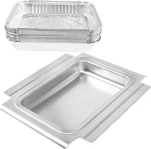 Vista 7 de Hisencn Bandeja de goteo para Weber, 93305 con 20 forros de bandeja de grasa de aluminio 6415, para parrillas Spirit 200 300 y Genesis II 300, Weber