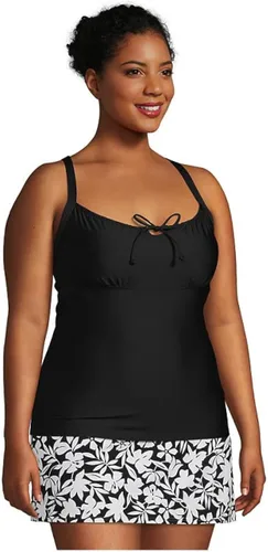 Vista 2 de Lands End Traje de baño tankini resistente al cloro para mujer con tirantes ajustables
