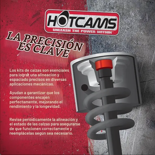 Vista 7 de Hot Cams, juego completo de espaciadores de 7.48 mm HCSHIM01 para Honda CRF Kawasaki KX Suzuki RMZ Yamaha WR YZ Dirt Bikes