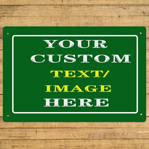 Vista 10 de Letreros de metal personalizados, letreros de estaño personalizados con logotipo de texto, imagen, impermeable, letreros de aluminio personalizados