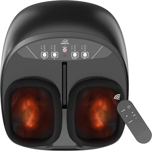 Vista 2 de Snailax Shiatsu masajeador de cuello y hombros Shiatsu masajeador de pies con compresión de calor amasamiento vibración