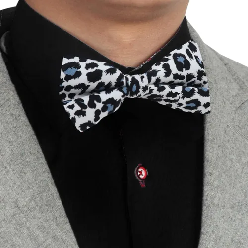 Vista 2 de Dan Smith Cotton Bowties For Mens 25.6"-Neck-Size Clip-On Adjustable Floral Bowties Hankie Set