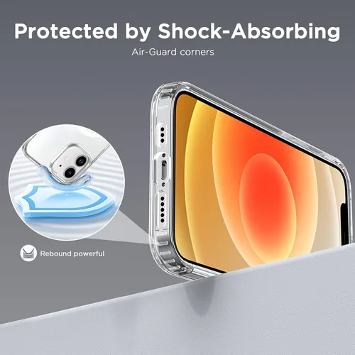 Vista 7 de CACOE Funda magnética para iPhone 12 y iPhone 12 Pro de 6.1 pulgadas - Compatible con MagSafe y soporte magnético para teléfono en el automóvil,