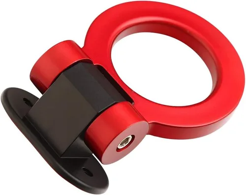 Vista 3 de Gancho de remolque decorativo universal para cualquier automóvil, SUV, camión, no funcional, solo para decoración (rojo)