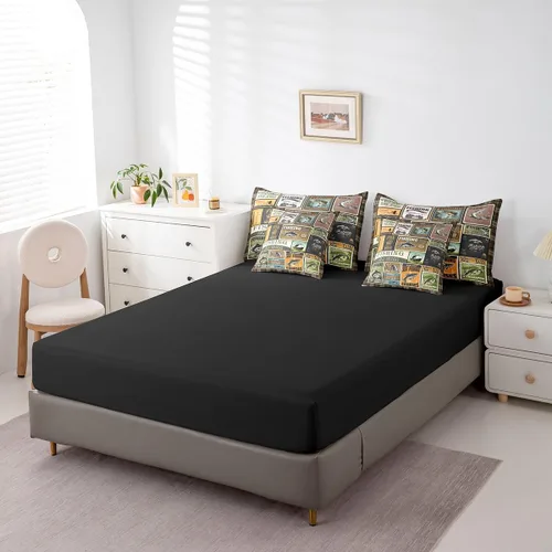 Vista 63 de Feelyou Juego de edredón de ciervo con sábanas – Tamaño Queen 7 piezas Juego de ropa de cama infantil de caza rústica – Cama de ciervo de cabaña