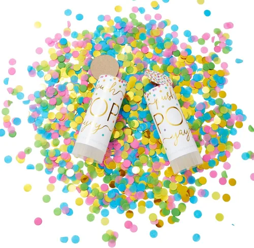 Vista 5 de Sparkle and Bash Confetti Poppers - Paquete de 20 mini cañones de confeti de 1.5 x 4.3 pulgadas, mini cañones de confeti a granel