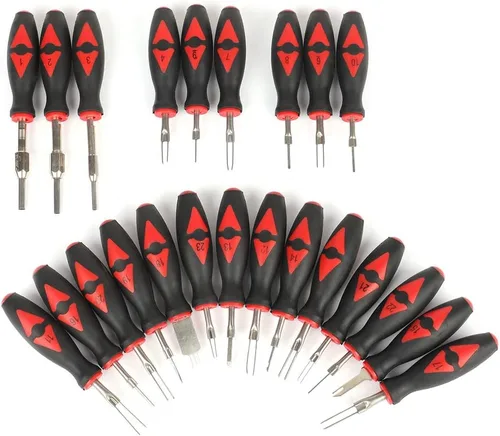 Vista 4 de SCITOO Kit de herramientas de extracción de conector eléctrico de liberación de terminales universales de 23 PCS
