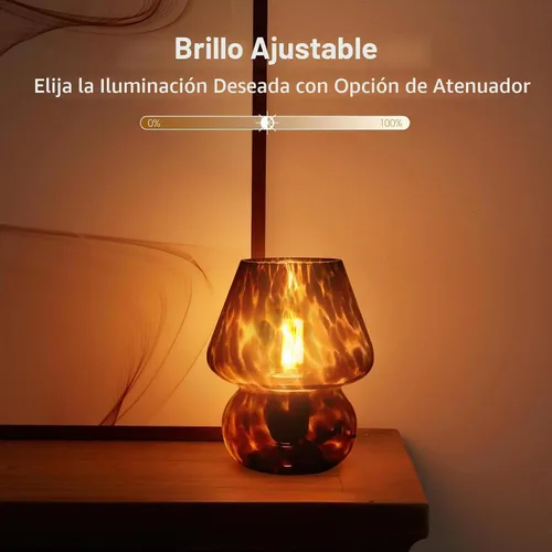 Vista 6 de Dawnwake Lámpara de hongo, lámpara pequeña de mesa para dormitorio, lámparas de noche de escritorio para sala de estar, decoración de hongos, lindas