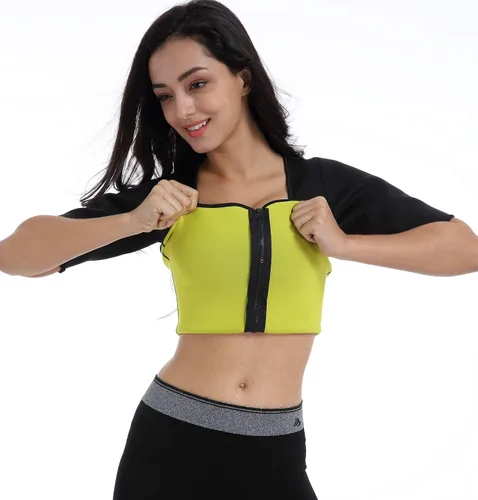 Vista 3 de Vinmin - Camiseta térmica Valentina para mujer, neopreno adelgazante, traje de sauna, quemador de grasa corporal, mejor entrenador para perder