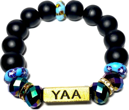 Vista 42 de Pulseras africanas tradicionales con nombre nacido en el día para mujeres de Ghana, materiales naturales, ajuste cómodo y holgado