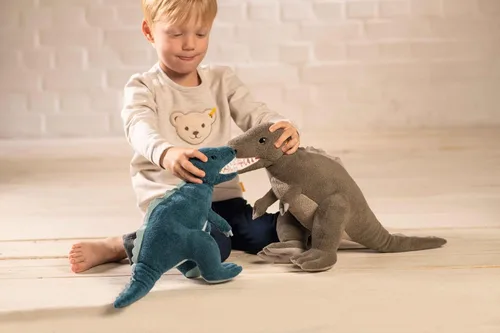 Vista 4 de Steiff Thaisen Tyrannosaurus T-Rex Dinosaur 14" Peluche Animal EAN 067129