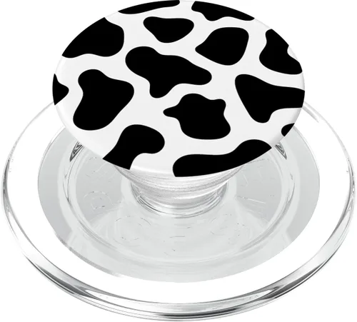 Vista 8 de Diseño de vaca en blanco y negro para adolescentes y mujeres PopSockets Standard PopGrip